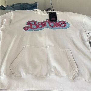 Barbie White and Pink Hoodie